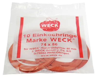 Obrázok produktu pre WECK Einkochring 74x86mm 10er Beutel