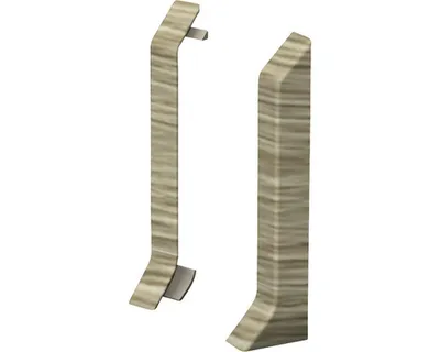 Produktbild von Prinz Endstücke für Klemmsockelleiste eiche Barbate 48 x 19 mm 2 Stück