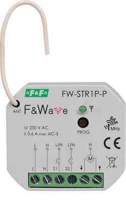 Zdjęcie produktu dla F&F | Sterowanie roletami FW-STR1P-P - 100–265 V - Elastyczne - Łatwa instalacja - Komfortowa obsługa