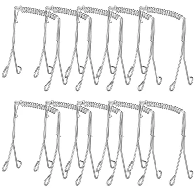 10 Rouladeklemmen aus Edelstahl, wiederverwendbar, Rouladenbinder