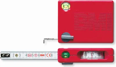 Produktbild von BMI Taschenbandmaß X4 mit Innenmessung und Zirkelfunktion Länge 3m weisslackiert