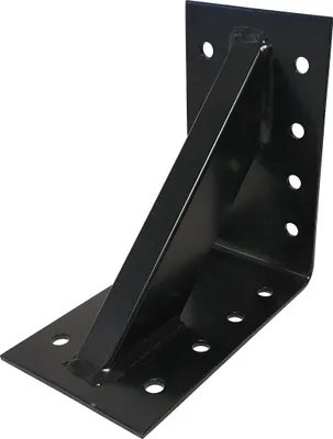 Produktbild von Großer Stahl Winkel 15x15x9cm extra stark Holzverbinder verstärkt schwarz
