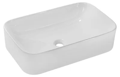 Immagine prodotto di Lavabo da appoggio rettangolare 61x38 cm bianco lucido in Vetroceramica