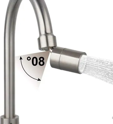 Image de Levier de robinet à double fonction pour la cuisine et la salle de bains - diamètre intérieur de 22 mm - nickel brossé