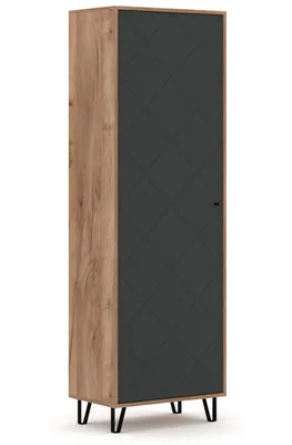 Produktbild von "Bilbao" Hoher Schrank für den Flur Craft Tobaco / Graphit 63,4 x 40 x 194,6 cm