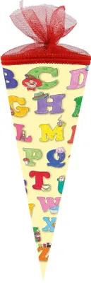 Produktbild von Nestler Schultüte Tüllv. 35 cm rund ABC