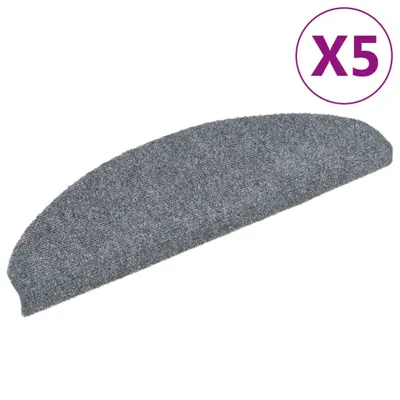 Obrázek produktu pro vidaXL Samolepicí rohože 5 ks 65x21x4 cm Světle šedá Půlkruhové velké
