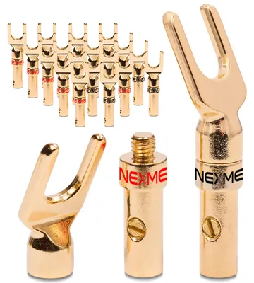 Produktbild von Gabelschuhe 20x NEXMEX Y-Stecker Gabelkabelschuhe Lautsprecherkabel Gabelstecker