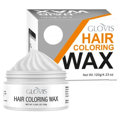 Zdjęcie produktu dla GLOVIS Hair Coloring Wax White Biały Wosk Koloryzujący Włosy 120g na Imprezę Bal Przebierańców
