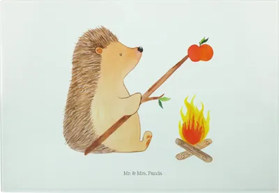 Produktbild von Mr. & Mrs. Panda Schneidebrett Igel Grillen - Weiß - Geschenk, Frühstücksbrett, Motivation, Lustige Sprüche, Hackbrett, Servierplatte, Spruch, Küchenbrett, Ziele