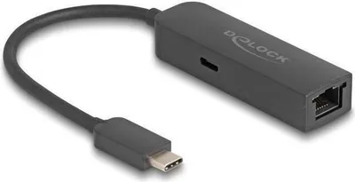 Obrázok produktu pre DeLOCK 66938, Kábel, USB Typ-C, Ethernet, 5000 Mbit/s, Čierna