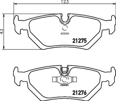 Produktbild von HELLA Bremsbeläge Satz Hinten Bremsklötze für JAGUAR XJ (NAW, NBW) 8DB 355 006-841