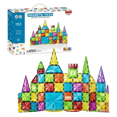 Produktbild von Magnetická stavebnice Diamond 75ks set - Magnetické dlaždice