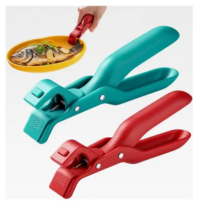 Produktbild von 2 Stück Heizplattengreifer für Heißluftfritteuse, Mehrzweck-Schüsselhalter, Anti-Hitze-Griffzange für Dampftöpfe und Mikrowelle
