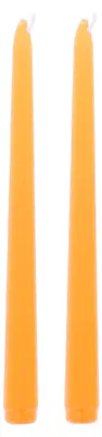 Immagine prodotto di 2 candele a bastoncino arancioni da 25 cm -
