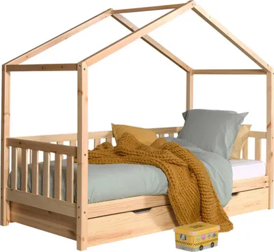Produktbild von Home Bett Dallas 2 90x200 mit Bettkasten - Kieferholz