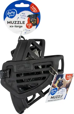Obrázek produktu pro Duvo+ Gumový náhubek, černý, velikost: XXL
