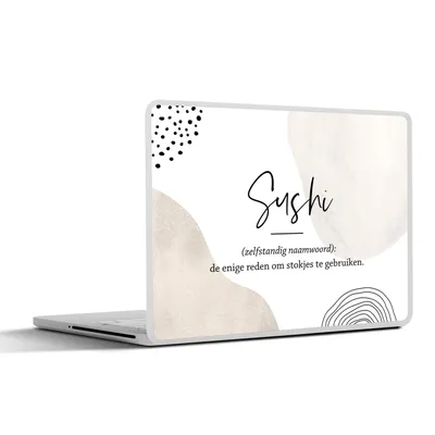 Produktbild von MuchoWow® Laptop Aufkleber Sticker Cover Sprichwörter - Sushi - Sushi definition - Zitate - Wörterbuch 30x21 cm - Sticker für Laptop - Selbstklebend