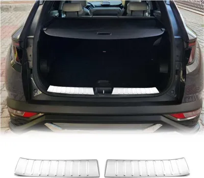 Image de Protection Seuil De Pare-Chocs Arriére pour Hyundai Tucson 2021-2025 Brossé Inox