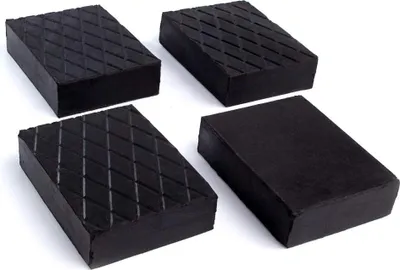 Image de Kora, lot de 4 cales en caoutchouc pour crics de levage, crics de manutention et crics automobiles