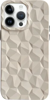 Image de Coque TPU pour iPhone 14 Pro avec bords en nid d'abeille (Blanc)