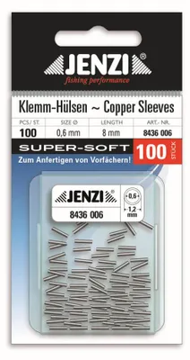 Produktbild von Jenzi Quetsch-Hülsen zur Stahlvorfachanfertigung 1,0mm 100 Stück