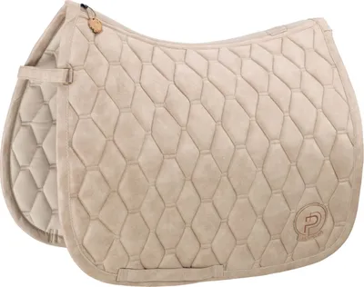 Produktbild von Eskadron Platinum Schabracke " METALLIC FAUX LEATHER " Form - Pony-Dressur Farbe - tan taupe