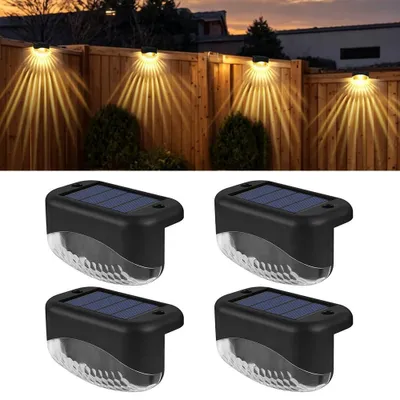 4er-Set Solarlampen für außen, IP65, warmweiß, LED, für Garten & Terrasse