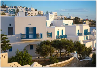 Produktbild von Tulup® Leinwandbild - 100x70 cm - Wandkunst - Drucke auf Leinwand - Leinwanddruck  - Sehenswürdigkeiten & Architektur - Blau - Mykonos Griechenland