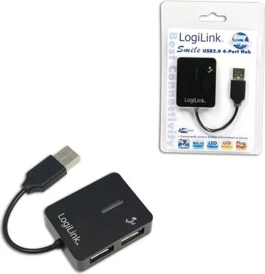 Zdjęcie produktu dla LogiLink UA0139, USB 2.0 Type-A, USB 2.0 Type-A, 480 Mbit/s, Czarny, Kabel okrągły, Windows 98SE/ME/200/XP/Vista/2003/7