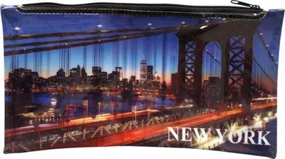 Produktbild von PP-Federmäppchen mit Aufdruck am Reißverschluss „New York“ – Panta Plast