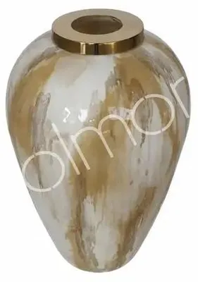 Produktbild von Glasvase ENYA Gold-Weiß Ø24x34cm