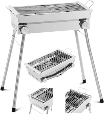 Zdjęcie produktu dla Grill Węglowy Składany Z Rusztem 43 X 25 Cm