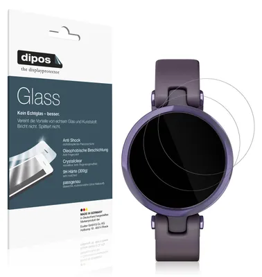 Produktbild von 2x Schutzfolie für Garmin Lily Sport Smartwatch - Anti-Shock 9H Folie dipos Glass Kunststoffglas
