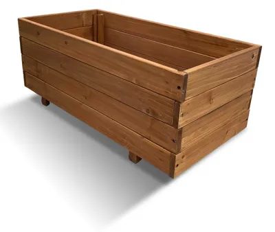 Produktbild von IvoQ Pflanzkasten aus Holz – 80 x 40 x 32 cm – Holz – Für Gemüse, Blumen & Kräuter – Mit Drainage und Vliesbeutel – Für Garten & Balkon