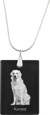 Image de Kuvasz - Pendentif en cristal avec chien, collier en argent avec photo, pendentif personnalisé de la marque Art-Dog