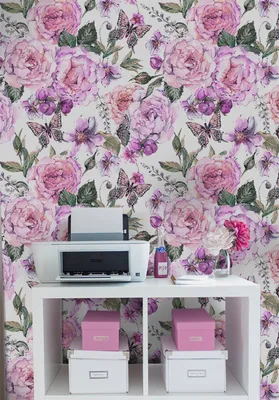 Produktbild von Coloray Fototapete 250x104 cm Vlies-Fototapete - Rosesbutterfly.