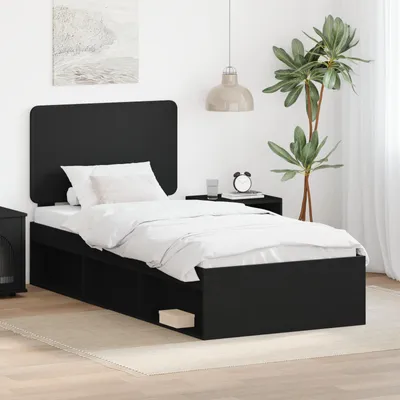 Obrázok produktu pre vidaXL Rám postele čierny 90 x 190 cm z masívneho borovicového dreva