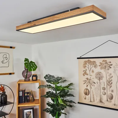 Produktbild von Vacil »Vacil« modernes Deckenpanel aus Metall und Holz in Schwarz/Weiß/Natur
