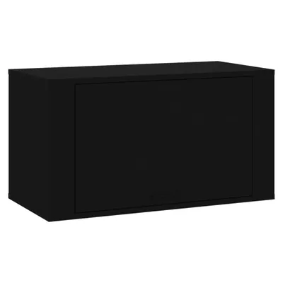 Obrázek produktu pro Nástěnný botník černý 70 x 35 x 38 cm kompozitní dřevo