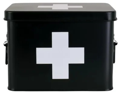 Produktbild von Present Time - Medikamentenschrank - Schwarz - 21,5x15,5x16cm