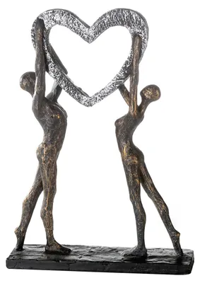 Image de Gilde Sculpture, Cœur, Victoire, Motif de couple, Résine artistique, Couleur bronze, Couleur argent, Emballage de 1 pièce.
Hauteur : 37,00 cm
Largeur : 26,00 cm
Profondeur : 7,00 cm
79293