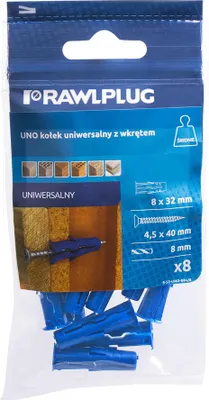 Obrázek produktu pro UNIVERZÁLNÍ KOLATKY UNIVERZÁLNÍ KOLATKY 8x32mm se šroubem 4,5x40mm, balení 8 kusů