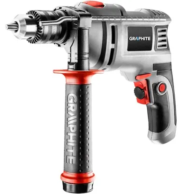 Immagine prodotto di GRAPHITE Trapano a percussione 850W, mandrino da 13 mm, velocità 0-3000 giri/min, valigetta di trasporto