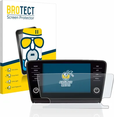 Produktbild von BROTECT Entspiegelungs Schutzglas für Skoda Octavia 2017 Infotainment System Schutzfolie Panzer Folie Glas Display Schutz matt