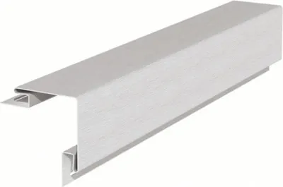 Produktbild von VILO Außenecke SV-12 - Profil für Siding und Dachunteransicht - Länge 3,05 m - Witterungsbeständig - PVC - Wartungsfrei - 1 Stück - Hellgrau