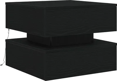 Immagine prodotto di Tavolino da Salotto con Luci LED Rovere Nero 50x50x40 cm