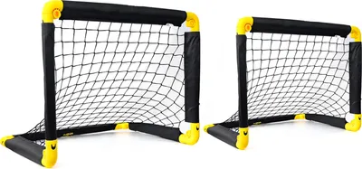 Image de But de football Umbro 50 x 44 x 44 cm - Set de 2 buts de football - But de football pliable - Buts de football pour jardin enfants - Accessoires d'entraînement de football pour l'intérieur et l'extérieur - Métal - Noir/Jaune