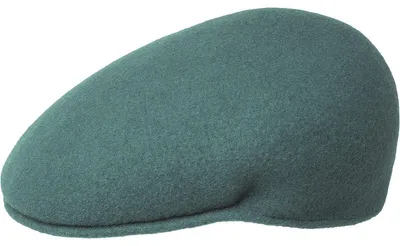 Kangol Flat Cap Schiebermütze 504 aus reiner Wolle in blau