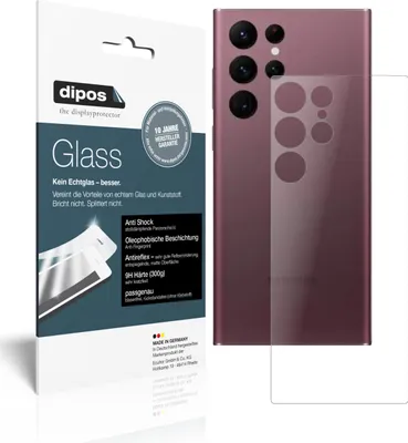 Produktbild von 2x Schutzfolie für Samsung Galaxy S22 Ultra Rückseite matt - Anti-Shock 9H Folie dipos Glass Kunststoffglas
